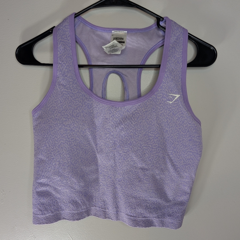 Gymshark Lavender Purple Racerback Sports Bra Top